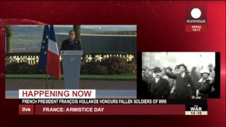 preview picture of video 'Во Франции отмечают дату окончания 1-й мировой войны'