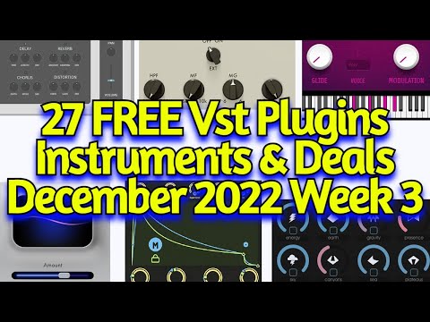 27 Best New FREE VST Plugins, Vst Instruments, Sample Packs & Holiday Deals - December 2022 Week 3
