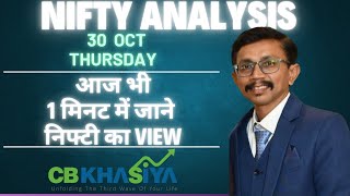 Nifty Elliott Wave Analysis for 30 Oct 2025 onward