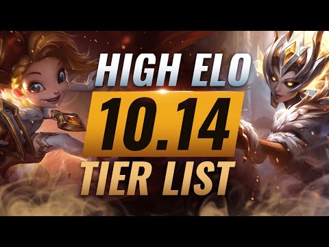 HIGH ELO Best Champions TIER List - League of Legends Patch 10.14