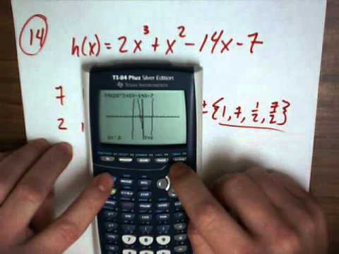 MAT 150 Finding the zeros/x intercepts/factors of a polynomial