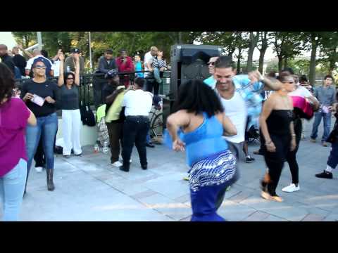 Dancing at  East River Jam Sunset Ritual with Anané & Louie Vega