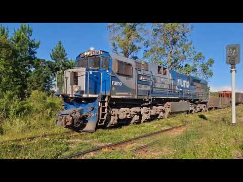Locomotivas dando partida no Motor em Santa Monica Piraquara PR Brasil 