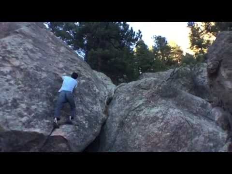 Paul Robinson climbing Triton at Arthur's Rock