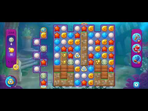 Fishdom gameplay level 2204