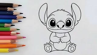How to Draw Stitch | Easy Drawing Tutorial for Kids