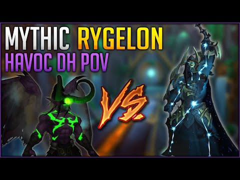 Mythic Rygelon Kill Havoc DH POV with Voice Coms Sepulcher of the First Ones Demon Hunter