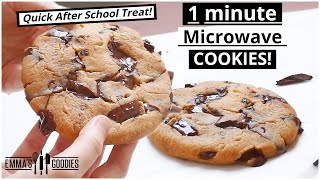 1 Minute Microwave CHOCOLATE CHIP COOKIE ! The EASIEST Chocolate Chip Cookies Recipe