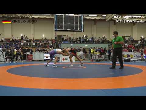 RINGEN DM 21 A-Jugend Freistil - Platz 5+6 71kg Leon Rul vs. Tony Lehmann