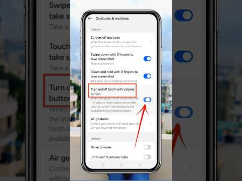 How to Turn On Flashlight with Volume button In realme phone #shorts #youtubeshorts #mobile