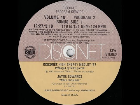 Disconet Volume 10, Program 2 / Jayne Edwards - White Christmas (1987)
