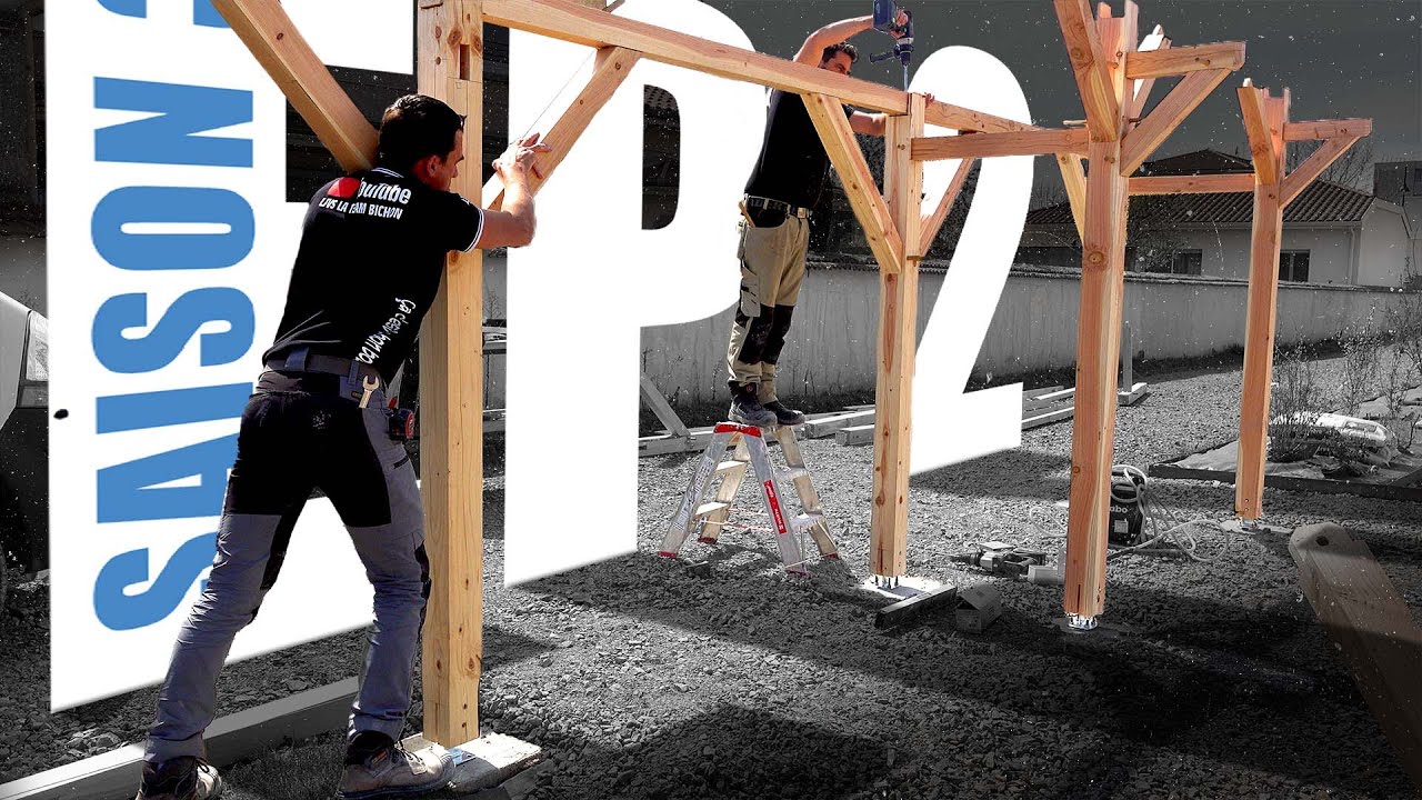 ✅ CONSTRUCTION de A à Z d'un abri de jardin avec poulailler - Début de la pose -Ep2S3 - LJVS