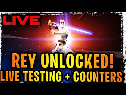 GALACTIC LEGENDS REY UNLOCKED! 7 Star, Relic 7 Gameplay Testing + Counters LIVE! Let's Break SWGoH!