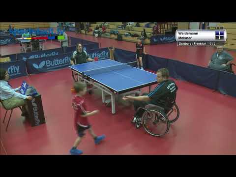 25.03.2017 4. Spieltag 1. Rollstuhl-Bundesliga Tischtennis BSG Duisburg vs. RSC Frankfurt