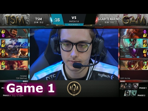 TSM vs Gigabyte Marines | Game 1 LoL MSI 2017 Play-In | TSM vs GAM G1 MSI 2017