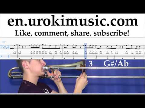 Trombone lessons Vaina Loca - Ozuna x Manuel Turizo Sheet Music Tutorial um-ih352