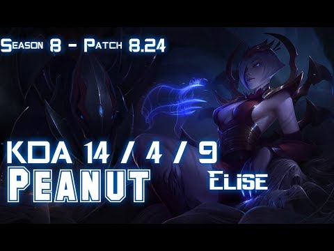 Peanut ELISE vs KHA'ZIX Jungle - Patch 8.24 KR Ranked