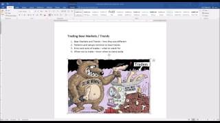 Trading Bear Markets and Bear Trends - An Art of Chart Educational Webinar