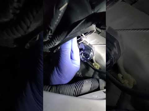 2008 Acura MDX low beam headlight bulb replacement without removing bumper or battery, NO TOOLS!