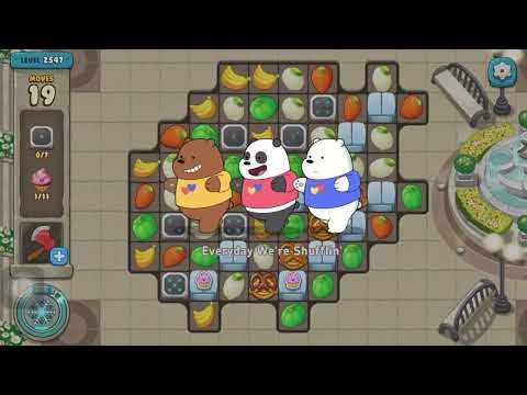 We Bare Bears Match3 Repairs Level 2547, 23 Moves (Use Boosters)