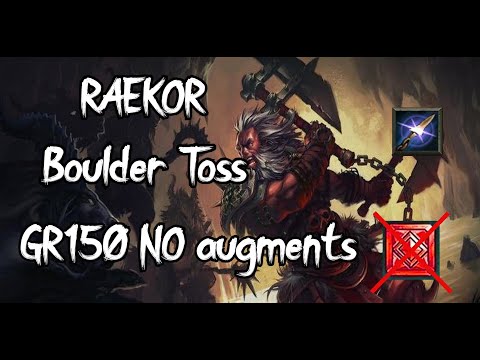 Season 28 GR 150 no augments Barbarian clear - no augment challenge rank 80
