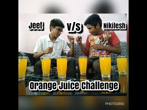 Orange Juice Challenge | Jr. Foodie | Jeet vs Nikilesh | Indian