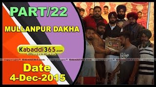  Mullanpur Dakha (Ludhiana) Kabaddi Tournament 4 Dec 2015