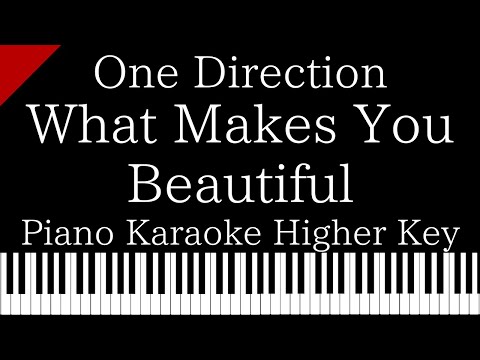 【Piano Karaoke Instrumental】What Makes You Beautiful / One Direction【Higher Key】