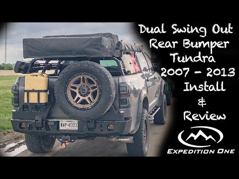 07-13 Tundra Overlanding Dual Swing Out Tire Carrier Rear Bumper - Expedition One Install & Review