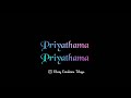 Priyathama Priyathama Song Black Screen Lyrics From Majili