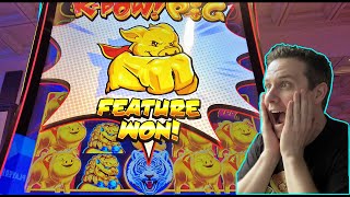 🚨🚨 HUGE WIN! NEW SLOT! K Pow Pig!! @DelawareParkCasino