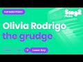 Olivia Rodrigo The Grudge Lower Key Piano Karaoke