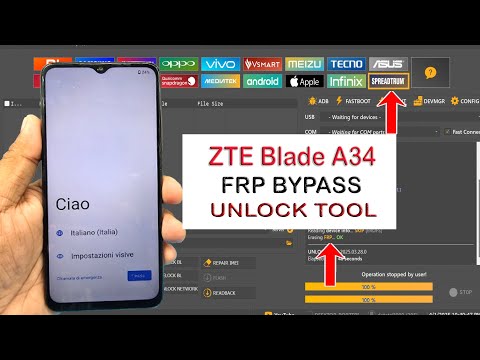 ZTE Blade A34 Frp Bypass Unlock Tool