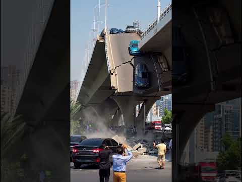 Eyewitnesses captured the moment the bridge collapsed—steel and concrete crashing down