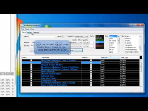 WoW Gear Optimizer - Gear Optimization (HD)