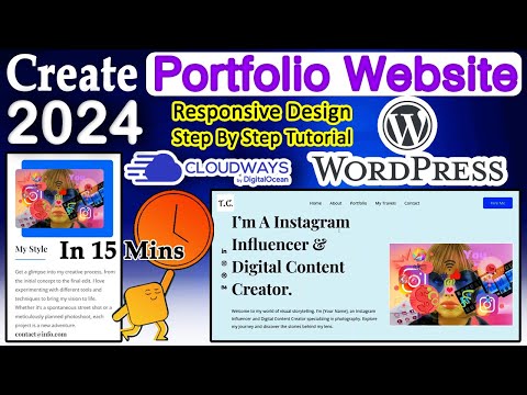 How To Make A Portfolio Website in WordPress 2024 - In 15 Mins! — video lesson thumbnail
