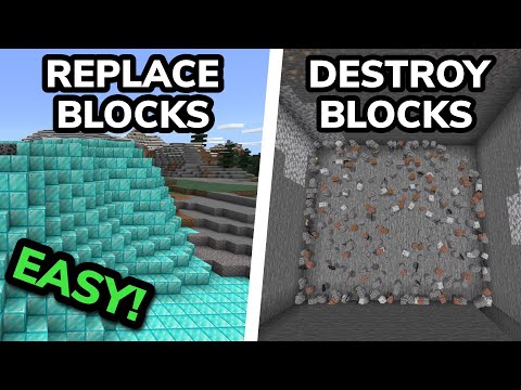 HOW TO USE COMMANDS TO MASS FILL/DESTROY/REPLACE BLOCKS in Minecraft Bedrock (MCPE/Xbox/PS4/PC)