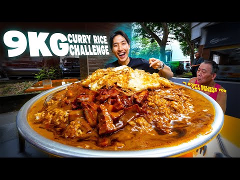 MASSIVE 9KG CURRY RICE CHALLENGE?! | Hidden AUTHENTIC Hainanese Curry Rice in Singapore! 