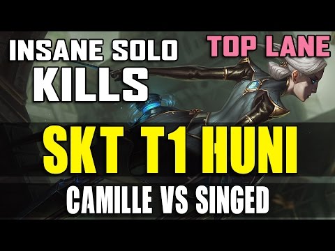 SKT T1 Huni Camille vs Singed Top Lane S7 KR Ranked VOD #1