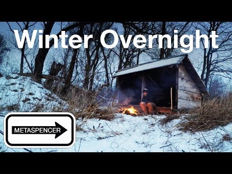 Winter Overnight at the Backwoods Shelter Video