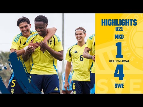 Highlights U21 | Nordmakedonien – Sverige 1-4 | Vinst i EM-kvalet