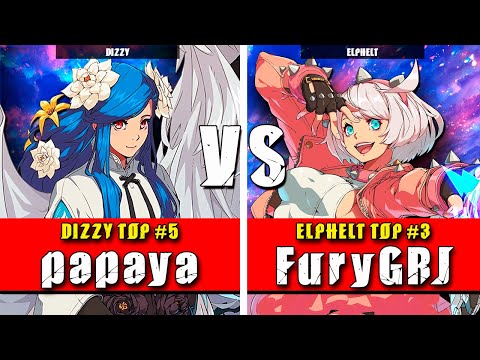 GGST | papaya (Dizzy) VS FuryGRJ (Elphelt) | Guilty Gear Strive High level gameplay