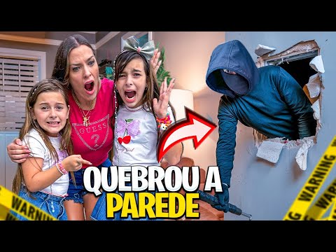 O ESTRANHO FEZ UM BURACO NA PAREDE *invadiu nossa casa 😱