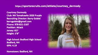 Courtney Dermody 2020 Lacrosse Highlight Video Fall 2018