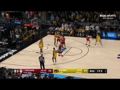 Jordon Bohannon near logo game winner | Iowa vs Indiana