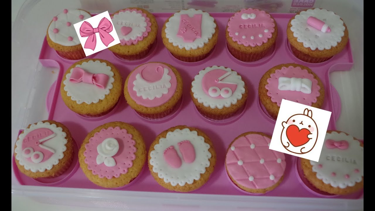 CUPCAKES - decorazioni in pasta di zucchero| NASCITA BIMBA