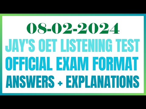 OET LISTENING TEST 06.02.2024 #oet #oetexam #oetnursing #oetlisteningtest