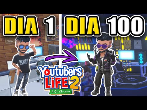 PASSEI 100 DIAS no YOUTUBERS LIFE 2 em busca do MELHOR CANAL