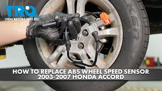 How to Replace Rear ABS Wheel Speed Sensor 2003-2007 Honda Accord