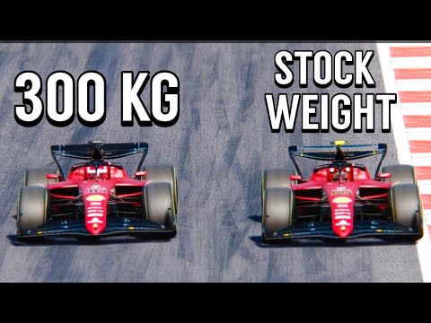 Ferrari F1 2022 (300 KG) vs Ferrari F1 2022 (Stock weight) - Monza